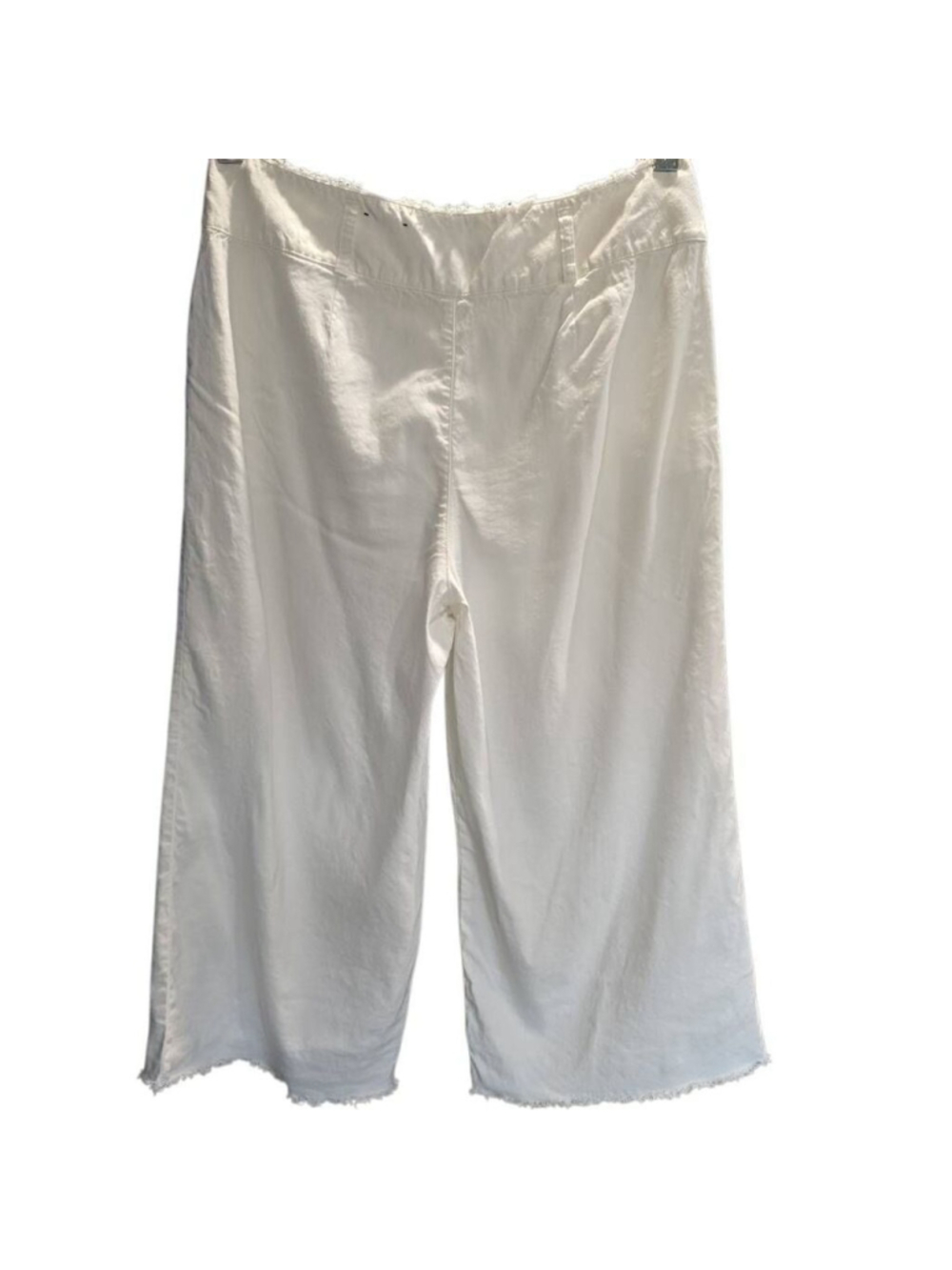 INC. LinenRayon Capri Zipper Front, Frayed Hem & waist - Picture 2 of 7